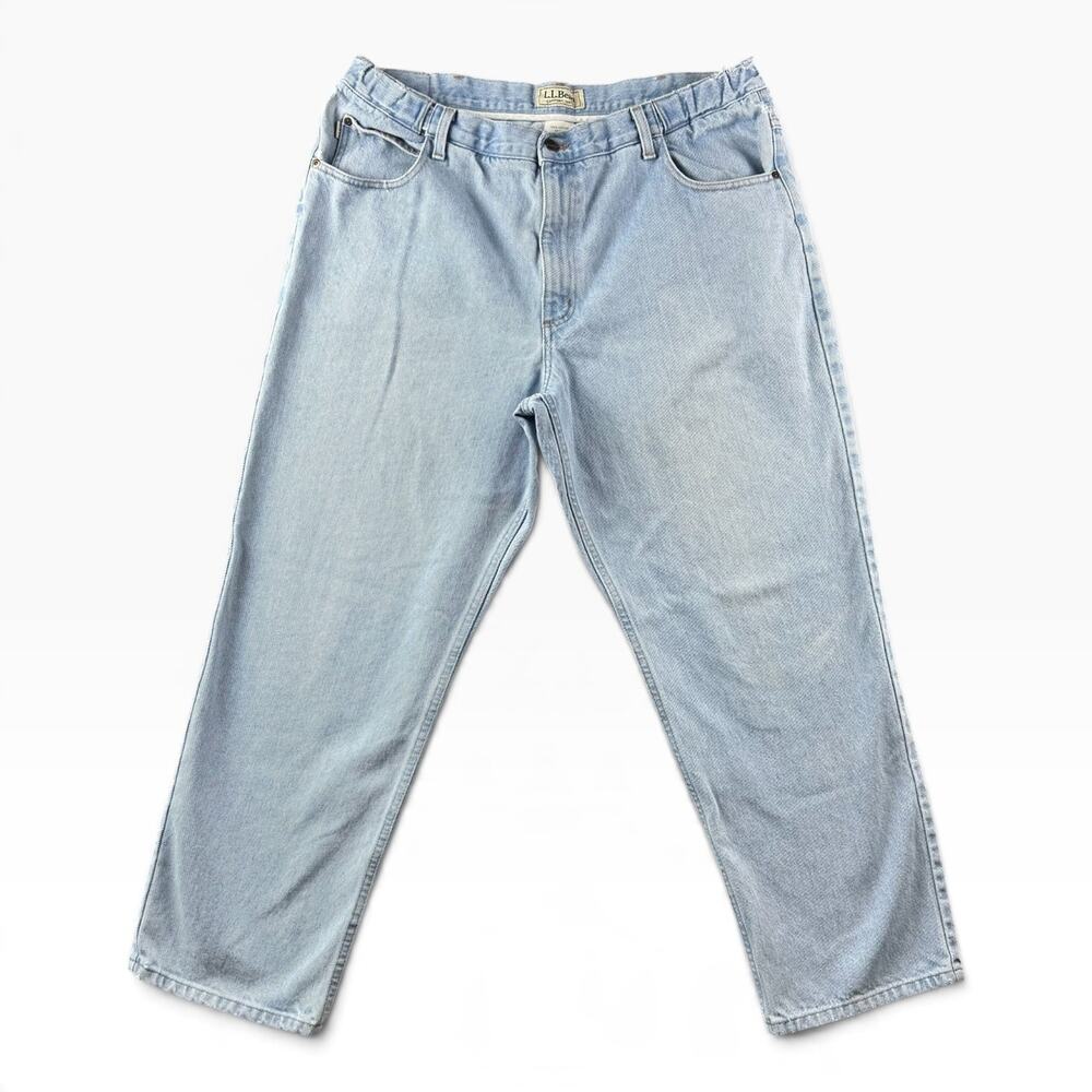 LL Bean Jeans Mens 38x29 Stretch Comfort Waist Blue Denim 250265